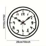 Horloge murale avec design scientifique, idéale pour décoration de bureau ou salle de classe, alliant fonctionnalité et style contemporain.