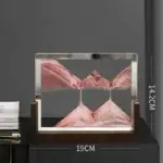 Miroir décoratif en forme de paysage géologique avec reliefs en pierre rose, parfait pour une décoration intérieure élégante et moderne.