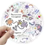 Panneau illustrant des neurones connectés avec la phrase "Neurons that fire together, wire together".