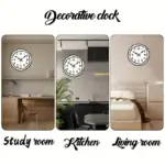 Horloge murale design pour salon, cuisine et bureau, idéale pour la décoration intérieure moderne et fonctionnelle.
