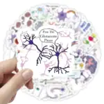 Illustration d'une synapse neuronale avec un message humoristique "Pass The Glutamate Please" pour un décor scientifique ludique.