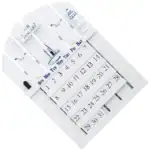 Calendrier scientifique avec instruments pour suivre les événements et dates importantes.