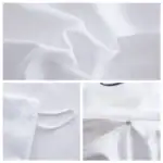Tissu blanc en polyester, idéal pour la décoration de laboratoire ou d'objets scientifiques, avec finition soignée et résistance accrue.