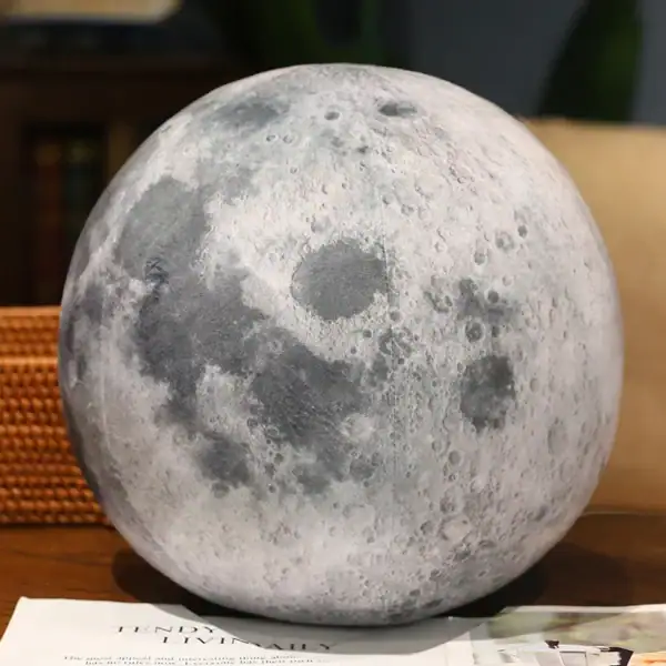 Lampe en forme de lune 3D, décoration d'intérieur inspirée de l'astronomie, idéale pour les amateurs d'espace et de science, apportant une ambiance lunaire à votre intérieur.