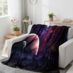 Baldaquin de canapé avec motif galaxie cosmique.