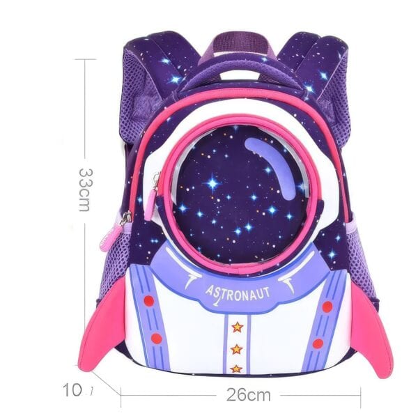 Sac à dos enfant thème astronaute avec design d'astronaute et étoiles.