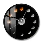 Balancier de montre avec phases lunaires, décoration scientifique pour intérieur.