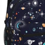Sac à dos avec motif d'espace et planètes.