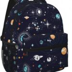 Sac à dos avec motif d'espace et planètes, idÊal pour les amateurs d'astronomie et de sciences. Parfait pour l'Êcole ou les activitÊs en plein air, alliant style et passion pour l'univers.