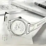 Montre scientifique en design épuré avec cadran blanc et bracelet en silicone blanc, idéale pour une décoration de style industriel ou scientifique.