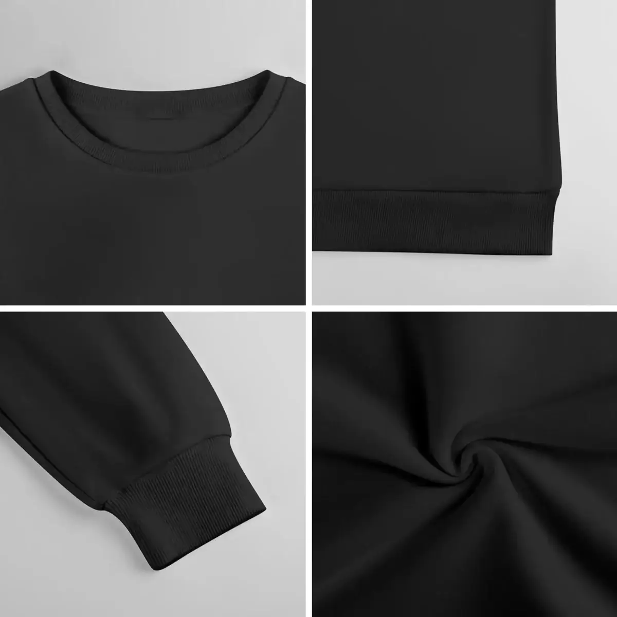 Vêtement noir uni, haut de gamme, parfait pour un style minimaliste et moderne.