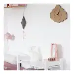 Balancier d'horloge nuage en bois pour décoration murale moderne.