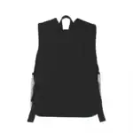 Sac à dos noir pour étudiants et professionnels, idéal pour transporter livres, ordinateur portable et matériel scientifique.