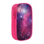 Trousse scolaire avec motif galaxie, idéale pour ranger fournitures et accessoires d'école, design coloré et spacieux pour une organisation pratique.