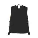 Sac à dos noir avec poches en filet pour accessoires scientifiques, idéal pour étudiants et professionnels, pratique et résistant.