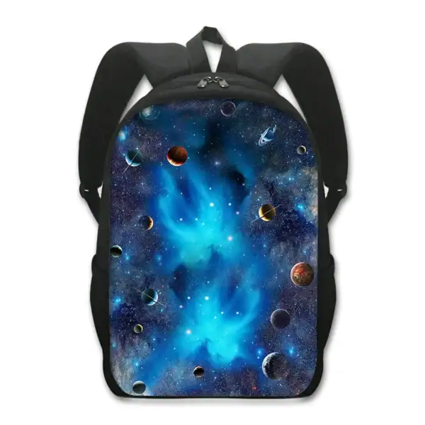 Sac à dos avec motif de l'univers et des planètes.