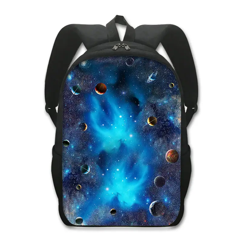 Sac à dos avec motif de l'univers et des planètes.