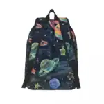 Sac à dos avec motif planètes et étoiles dans l'espace.