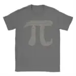 T-shirt gris avec design de code binaire et chiffres en blanc, style moderne et geek, parfait pour les amateurs de technologie et de sciences.