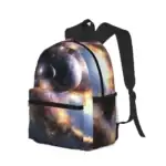 Sac à dos avec motif d'espace et de planètes, idéal pour étudiants et amateurs d'astronomie. Design inspiré de l'univers, parfait pour transporter livres et matériel.