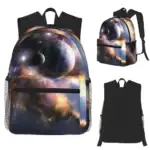 Sac à dos avec motif d'espace et planètes, idéal pour les amateurs d'astronomie et de science. Parfait pour l'école ou les sorties, alliant style et passion pour l'univers.