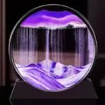 Vasque en verre avec effet cascade lumineux, design moderne et décoratif, idéale pour une décoration intérieure originale et élégante.