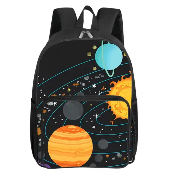 Sac à dos avec motif planétaire et espace.