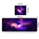Impression murale représentant une galaxie colorée avec dimensions 800mm x 300mm, idéale pour la décoration scientifique ou cosmique.