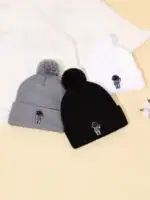 Bonnet de science gris, noir et blanc avec logo d'astronaute.