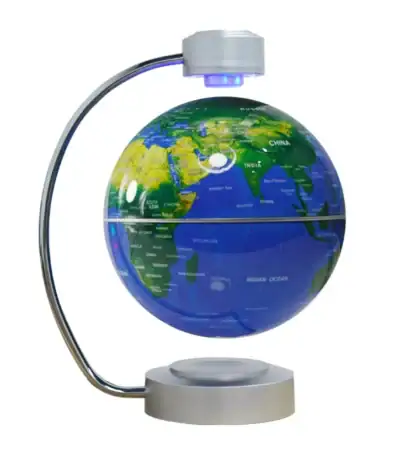 Globe terrestre lumineux avec illumination LED, idéal pour l'apprentissage de la géographie et la décoration scientifique.