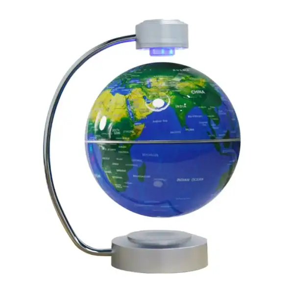 Globe terrestre lumineux avec illumination LED, idéal pour l'apprentissage de la géographie et la décoration scientifique.