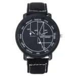 Montre avec cadran mathématique affichant des fonctions trigonométriques et des nombres en anglais, idéale pour les amateurs de sciences et de mathématiques.