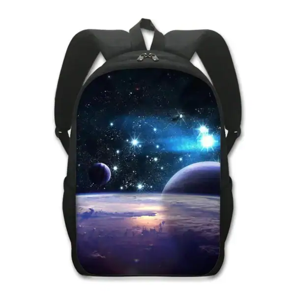 Sac à dos avec motif de l'espace et des planètes.