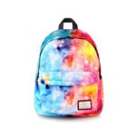 Sac à dos galaxie colorée avec motif cosmique, idéal pour école ou loisirs, apportant une touche d'univers et d'aventure à votre style.