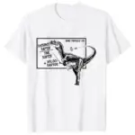 T-shirt avec dessin de dinosaure et équation scientifique pour passionnés de sciences.