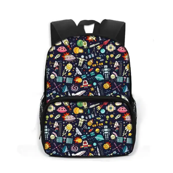 Sac à dos enfant avec design scientifique, idéal pour école ou activités ludiques.