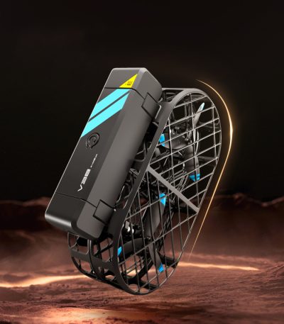 Ventilateur portable compact avec design futuriste, idéal pour les amateurs de science et d'objets innovants, parfait pour la décoration de style scientifique ou technologique.