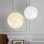 Lampe suspendue en forme de lune, éclairage d'ambiance pour intérieur.