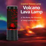 Lampe volcan lave, décoration scientifique, lampe à poser originale, ambiance relaxante, lumière LED rouge et noire, sans bruit ni vibration, longue durée de vie.
