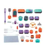 Ensemble de piles, moteurs, capteurs et accessoires pour robots éducatifs, parfait pour les projets STEM et l'apprentissage de la robotique.