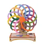 Roue de couleur en bois pour expérience scientifique, idéale pour l'enseignement et la décoration de laboratoire ou de classe. Un objet éducatif coloré et interactif pour stimuler la curiosité scienti.