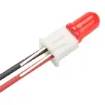 Ampoule LED rouge pour circuits électroniques, idéale pour projets de décoration scientifique ou éducative. Facile à intégrer dans divers dispositifs lumineux et expérimentations.