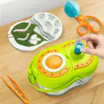 Jouet scientifique éducatif pour enfants avec loupe, pince, et accessoires pour explorer la nature et la science de manière ludique.