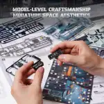 Panneau de circuit imprimé miniature pour modèles scientifiques et esthétiques, parfait pour la décoration et la création de maquettes de science et technologie.