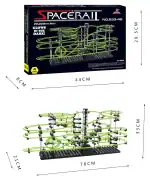 Véhicule spatial lumineux pour enfants, modèle de circuit de course en plastique avec LED, parfait pour les activités éducatives et la décoration scientifique.