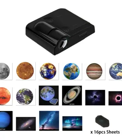 Lunette de projection pour planétarium, idéale pour découvrir le système solaire et les étoiles à la maison ou en classe. Facile à utiliser, elle projette des images de planètes et d'astres sur le pla.