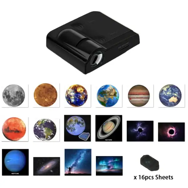 Lunette de projection pour planétarium, idéale pour découvrir le système solaire et les étoiles à la maison ou en classe. Facile à utiliser, elle projette des images de planètes et d'astres sur le pla.