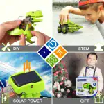 Robo dinosaure éducatif pour enfants, jouet STEM et DIY, avec énergie solaire, parfait pour apprendre la science et la technologie de manière ludique.
