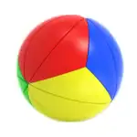 Pallone da spiaggia colorato in plastica, ideale per il relax e le giochi acquatici per bambini e adulti.
