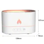Diffuseur d'huiles essentielles en forme de lampe avec contrôle tactile, design moderne, idéal pour créer une ambiance relaxante à la maison ou au bureau.